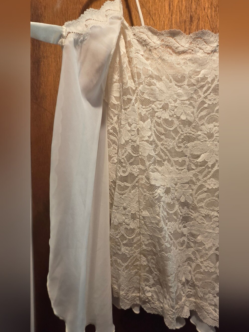 Victoria's Secret Vintage Like New Ivory Lace Chemise with Satin Bow SzS - Picture 4 of 10